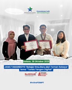 Jamu Tamanboyo (Belajar Ilmu Baru dari Teman Sebaya) tema Pengelolaan Tanda Tangan Digital